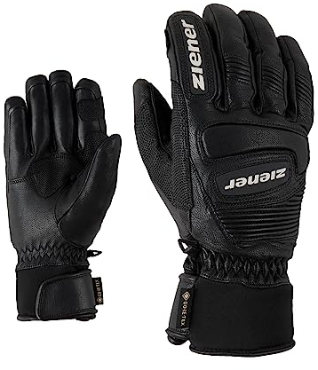 Ziener Erwachsene Guard GTX Grip PR Ski-Handschuhe/Wintersport | Wasserdicht, Atmungsaktiv, Gore-tex, Primaloft, Leder, Rennlauf, schwarz (black), 9