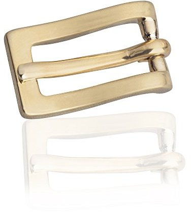 FREDERIC HERMANO Gürtelschnalle Buckle 10mm Metall Gold Poliert - Buckle Wave - Dornschliesse Für Gürtel Mit 1cm Breite - Goldfarben Poliert
