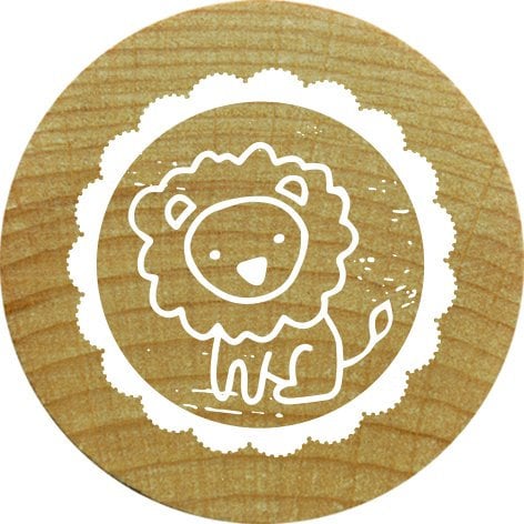 Woodies Stempel Löwe