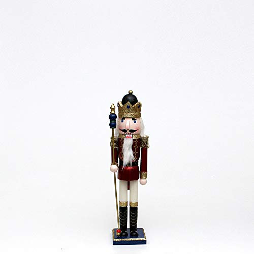 Deko-Geschenke-Shop Riesen XL Nussknacker Nussknacker Nutcracker 25 cm König Rot Glitzer 30197