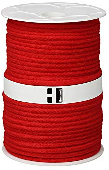 Hummelt® SilverLine-Rope Baumwollseil Baumwollkordel (H) 8mm 80m rot auf Rolle