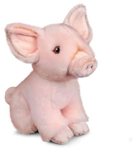 Animigos Plüschtier Ferkel, Stofftier im realistischen Design, kuschelig weich, ca. 17 cm groß