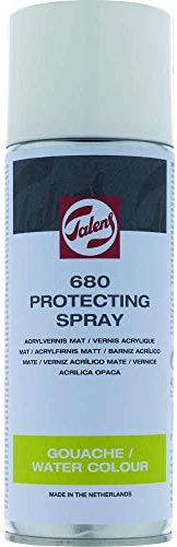 Vernis - Spray protecteur - Gouache Aquarelle Encres - Incolore - 400ml - Talens
