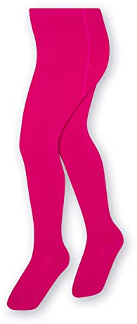 STEVEN Collants en coton uni et lisse pour enfants/Hauteur 68 cm-158 cm/Parfait pour les journées plus fraîches/Opaque/Collants pour enfants/Unisexe/Âges 0-11/Rose foncé/104 cm-110 cm