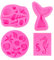 DIY Marine Themed Silicone Mould Set, Mermaid Theme Silicone Baking Molds Tools Fondant Cake Moulds for Cake Cupcake Decorations, Mermaid Tail, Shells, Seahorse Candy Chocolate Baking Molds