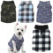 Hundepullover für den Winter, mit Leinen-Ring, weiche Fleece-Weste, Hundekleidung, kariert, Camouflage, warme Welpenjacke, Pullover für kleine Hunde, Katzen, Welpen, Chihuahua, Größe S, 4 Stück