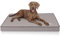 Knuffelwuff Orthopädische Hundematte Nantucket aus Velours mit Handwebcharakter XXXL 135 x 90cm Grau - Abnehmbarer Bezug - waschbar - für große, mittelgroße und kleine Hunde