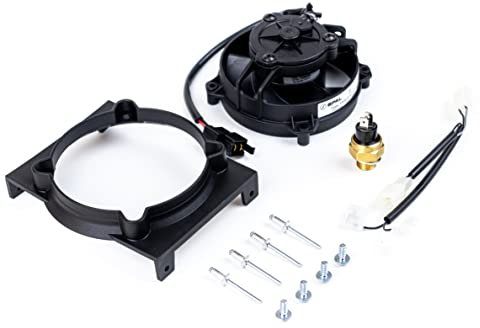 EXED® Parts - Kit original de ventilador de radiador para BETA RR, con interruptor térmico, modelo Dirt Bike de 2010 a 2019 - Ajuste perfecto, fácil de instalar -