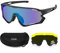 Snowledge Sportbrille Fahrradbrille Herren und Damen Radsportbrille Sonnenbrille Erwachsene Sport Radbrille Polarisiert Windschutz Brille Motorradbrille Rahmen TR90 UV400 Schutz