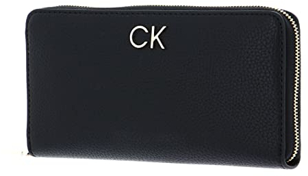 Calvin Klein Damen Geldbeutel Re-Lock Z/A Wallet Large Groß, Schwarz (Ck Black), Einheitsgröße