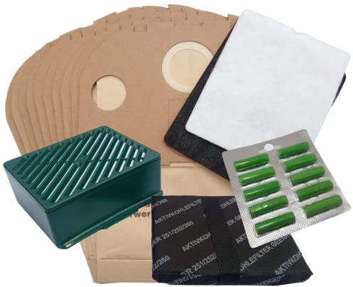 10 Staubsaugerbeutel geeignet Vorwerk Tiger 251 252 + Aktivfiltersystem + 10 Duftstäbchen