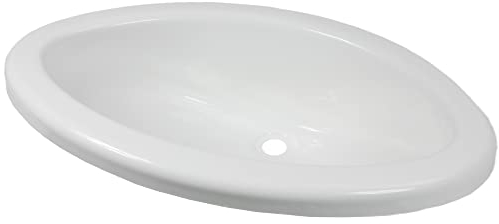 Einlegemulde Waschbecken Wohnmobil Wohnwagen Caravan Camping Boot 510 x 350 x150 mm oval weiß