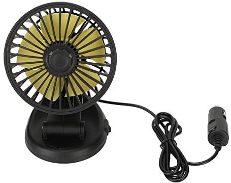 Septpenta Ventilatore per Accendisigari con Rame Puro e Motore Brushless, Rotazione a 360 Gradi, Basso Consumo Energetico, Dotato di Protezione Contro Il Surriscaldamento per Auto, Camion