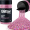Hemway Premium Glitter Shaker - Pink Holographic | Fine Metallic Flake Sequins for Resin & Epoxy Crafts | Craft Supplies for Tumblers, Festival, Hair, Face, Body, Eye & Nail Art | 130 g