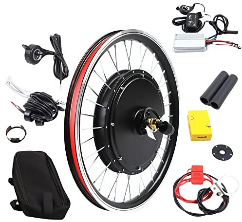 JAYEUW Elektrofahrrad Umrüstsatz, 20 Zoll 48V 1000W E-Bike Umrüstsatz, Elektrofahrrad Vorder-/Hinterrad Umrüstsatz, bürstenlose Motornabe (Front Wheel-48V 1000W)