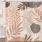 Hnmdmyi Duschvorhang Boho 180x220, Abstrakte Blätter Pflanze Beige Badewanne Vorhang Mid Century Modern Geometrisch Minimalistisch Ästhetisch Kunst Wasserdicht Polyester Stoff Waschbar Badevorhang