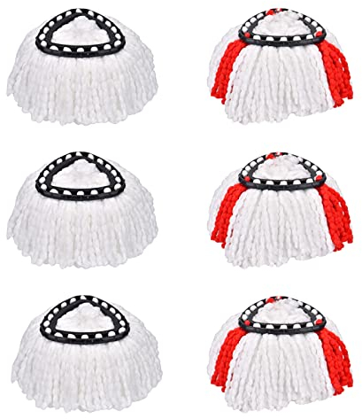 6Pack Spin Mop Refill Replacement Head Compatible with Ocedar and Vileda,Mop Refills 100% Microfiber, Deep Cleaning Machine Washable and Easy-to-Replace
