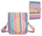 HIYQIN Instant Camera Case Compatible with Fujifilm Instax 12 PU Leather Canvas Bag with Photo Pocket, Adjustable Shoulder Strap and Mini Photo Album - Colorful