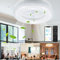 Gimisgu 80W Deckenventilator mit Beleuchtung, LED Dimmbar Deckenleuchte mit Ventilator Fernbedienung und Smarter APP Sommer- & Wintermodus 6 Geschwindigkeiten, φ55CM