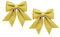 BKEPDY 2 Stück 12x15cm Weihnachtsschleifen Rot Gold Glitzer Schleifen Weihnachtsbaumschmuck für Weihnachtsbaum Baumkranz Geschenke Deko (Gold)