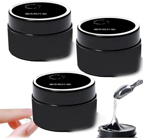Vanccy Press on Nails Glue, Solid Nail Gel Glue for Press on Nails and Soft Gel Nail Tips, DIY Home Nail Glue for Press On, Super Strong Solid Nail Glue Gel Kit (3pcs)