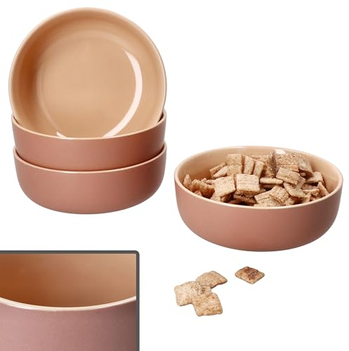 Ritzenhoff & Breker Jasper 4er Set Schale 14,5cm Puder I 360ml I Steingut-Schüssel für 4 Personen I Schälchen für Salat, Suppe, Müsli, Chips & Co. I Geschirr für Frühstück, Mittag & Abendbrot