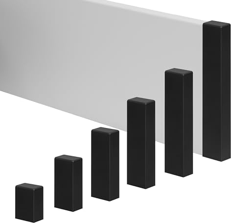 REESE Leisten-Abschluss für Sockelleisten - Endkappe rechts 18 x 60 mm - Schwarz - passgenau - Profil Weimar - einfache Montage ohne Bohren