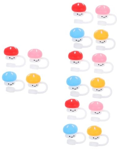 Cabilock 16 Stk Staubschutzkappe Für Strohhalm Strohkappe Strohhüllen Für Wiederverwendbare Strohspitzen Abdecken Strohaufsätze Für Die Tasse Kieselgel Strohhut Weiches Gummi