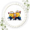 FONDANT Tortenbild, Zuckerbild mit Motiv, Essbares Foto für Torten, Tortenbild, Tortenaufleger Ø 20cm FONDANT Minions Nr. 61