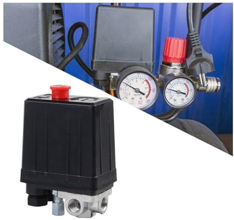Pressostato compressore 220 V, pressostato a 4 fori, interruttore multiuso, valvola di controllo per riduzione rapida della pressione (15 A)