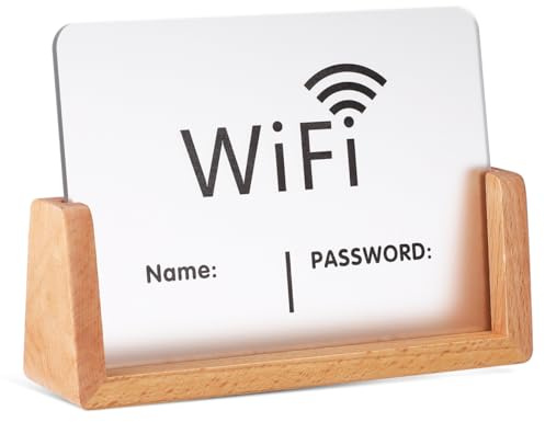 iplusmile Segnale Wi-Fi Da Tavolo in Acrilico Con Supporto Stabile Cartello Password Wifi Per Aziende Uffici E Ristoranti Dimensioni 6.30X4.72X1.85 Pollici