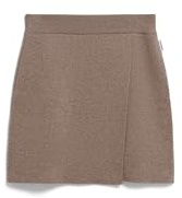ARMEDANGELS Damen Strickrock aus Bio-Woll Mix DARLAA Regular Fit Cinnamon Dust Melange L