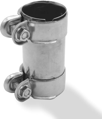 Kingsea Collier de serrage double pour tuyau d'échappement, 60 mm x 95 mm, acier inoxydable, argenté