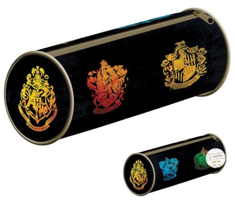 Pyramid International Harry Potter Pencil Case Crest Design Pencil Case School Supplies Harry Potter Gifts - Official Merchandise, Multi-Coloured, Barrels