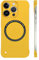 Frameless Matte Ultra Thin Magnetic Case for Iphone 16 Pro Max, 16/15/14/13, Hard Pc Slim Case Compatible with Magsafe (Yellow,for iphone 15 pro max)
