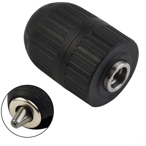 Schnellspannbohrfutter, 13 mm, schwarz, 1/2 20UNF-Halterung, starker Griff, geeignet für Bohrmaschinen