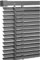 114cm x 150cm Size - Grey Colour - PVC Plain Window Venetian Blinds - 25mm Slats - Included Open/Close Wand Control Mechanism