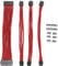 Jgzzmxuq 9-Inch Braided Extension Cable Kit Basic Extension Cable for PC Case Comb Included ATX 24 Pin PCIE 6+2Pin CPU 4+4Pin Red