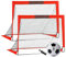 Wayout Sports - Porterías Fútbol Plegables para Niños y Adultos (Rojo con balón, 120 x 90 x 90)