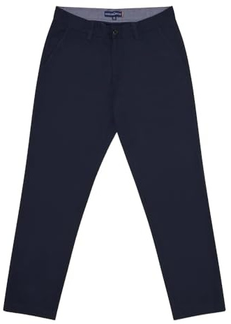 Raging Bull Mens Tapered Leg Chinos (40R) (Navy)