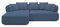 DomoHome Avangarde Ecksofa Moderne Eckcouch mit Verstellbarer Sitztiefe Wasserabweisendem Aragon-Stoffbezug und Hochwertiger Polsterung Linkes Layout 182x285x86cm Marineblau