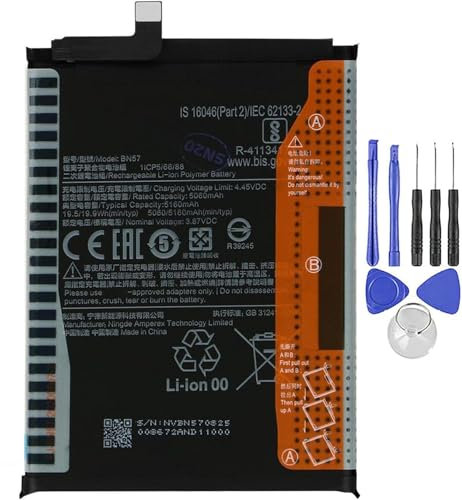 ELLENNE - Batería compatible con Xiaomi Poco X3 Pocophone | BN57 | REDMI 5160 mAh con kit de desmontaje