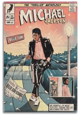 Poster von Michael Jackson, amerikanischer Sänger, dekoratives Gemälde, Leinwand, Wandposter und Kunstdruck, modernes Familienschlafzimmer, Dekoration, Poster, 20 x 30 cm