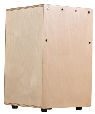 Handtrommel Cajon Box mit Bass Effekt, Glatte Oberfläche aus Birkenholz, 11,8 x 12,2 x 18,9 Zoll, für Musikliebhaber