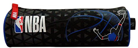 La Plume Dorée Trousse Ronde NBA Mixte Enfant, Noir