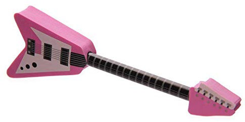 Rock Gitarre Bleistift & Radierer Set in Rosa