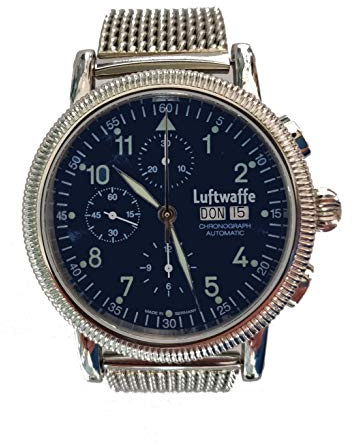 Luftwaffe Herren Automatik Chronograph Armbanduhr 4H86BM blau