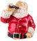 Spardose Weihnachtsmann mit Cola Flasche 15 cm Gusseisen Geldgeschenk antik Stil