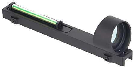 ToopMount 1X28 Green Dot Visier Zielfernrohr Outdoor Sport Tactical Green Fiber Optic Dot Visier Vollbeschichtetes Visier, Kreis mit Mittelpunkt