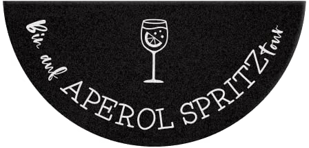 VISUAL STATEMENTS - Fußmatte mit Spruch Aperol Spritztour – Schmutzfangmatte - waschbar, rutschfest - Fußabtreter